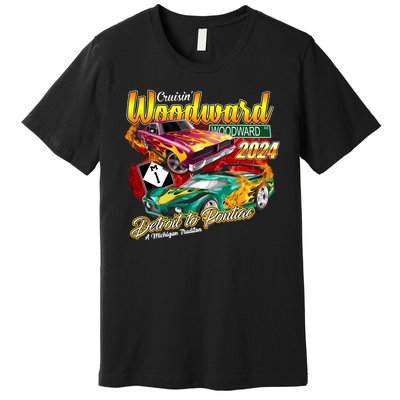 Cruisin Woodward Detroit To Pontiac A Michigan Tradition 2024 Premium T-Shirt