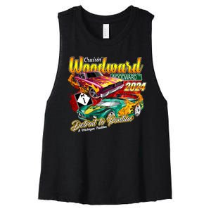 Cruisin Woodward Detroit To Pontiac A Michigan Tradition 2024 Women's Racerback Cropped Tank