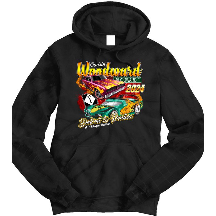 Cruisin Woodward Detroit To Pontiac A Michigan Tradition 2024 Tie Dye Hoodie