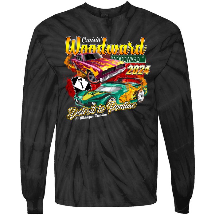 Cruisin Woodward Detroit To Pontiac A Michigan Tradition 2024 Tie-Dye Long Sleeve Shirt