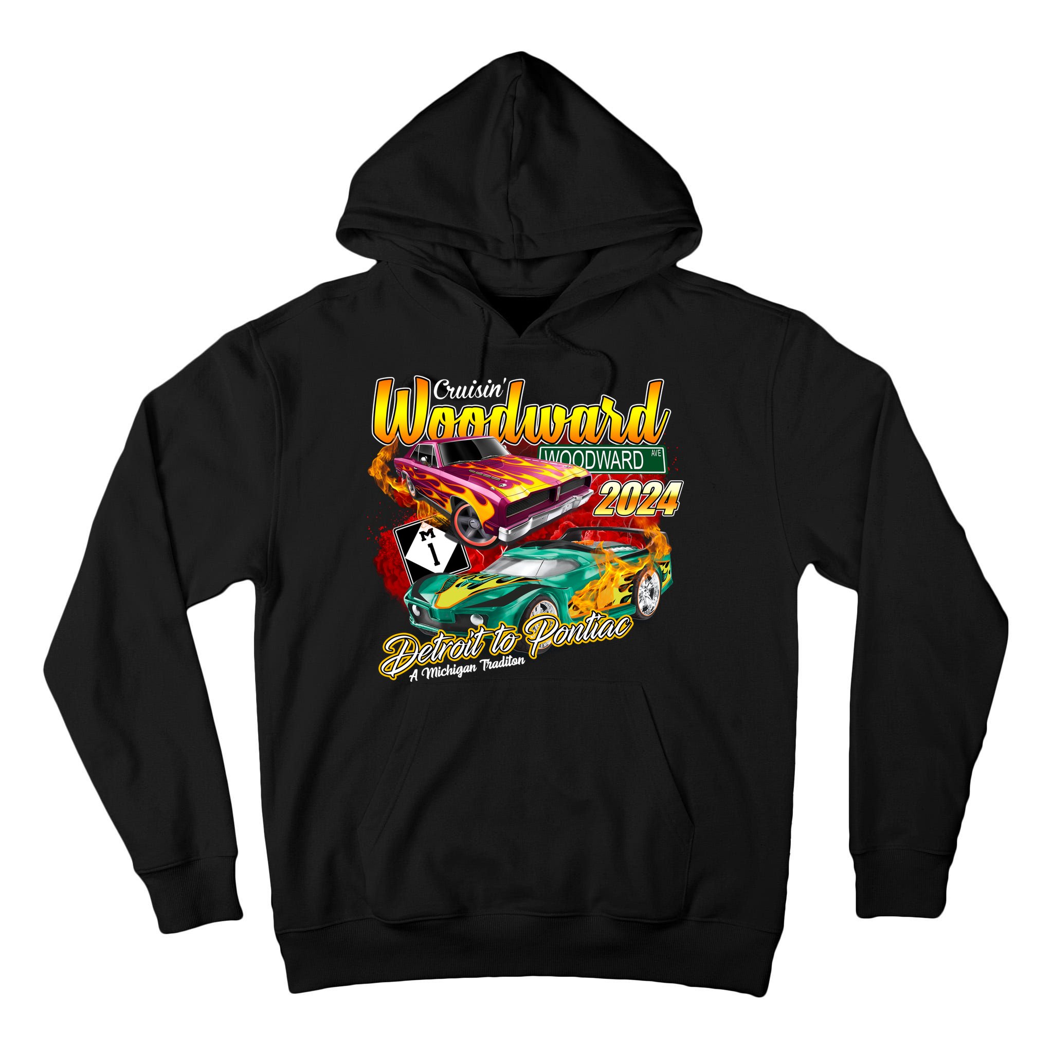 Cruisin Woodward Detroit To Pontiac A Michigan Tradition 2024 Tall Hoodie