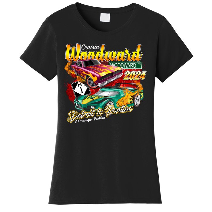 Cruisin Woodward Detroit To Pontiac A Michigan Tradition 2024 Women's T-Shirt