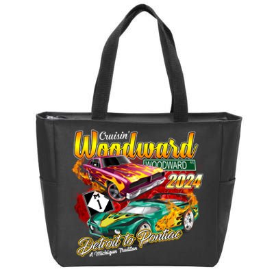 Cruisin Woodward Detroit To Pontiac A Michigan Tradition 2024 Zip Tote Bag