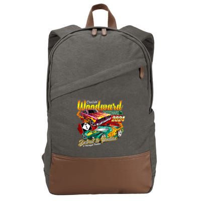 Cruisin Woodward Detroit To Pontiac A Michigan Tradition 2024 Cotton Canvas Backpack