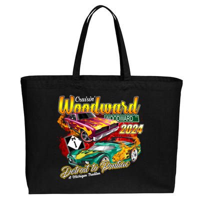 Cruisin Woodward Detroit To Pontiac A Michigan Tradition 2024 Cotton Canvas Jumbo Tote