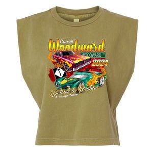 Cruisin Woodward Detroit To Pontiac A Michigan Tradition 2024 Garment-Dyed Women's Muscle Tee