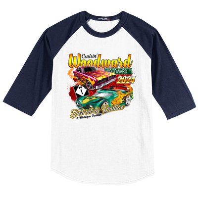 Cruisin Woodward Detroit To Pontiac A Michigan Tradition 2024 Baseball Sleeve Shirt