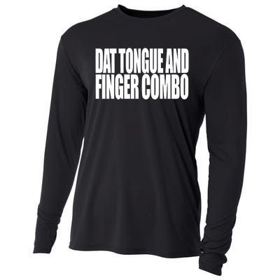 Clubgodzilla Wearing Dat Tongue And Finger Combo Cooling Performance Long Sleeve Crew