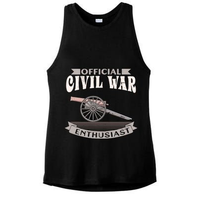 Civil War Enthusiast American Lover US Reenactor Ladies PosiCharge Tri-Blend Wicking Tank