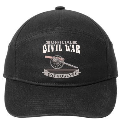 Civil War Enthusiast American Lover US Reenactor 7-Panel Snapback Hat