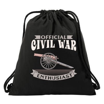 Civil War Enthusiast American Lover US Reenactor Drawstring Bag