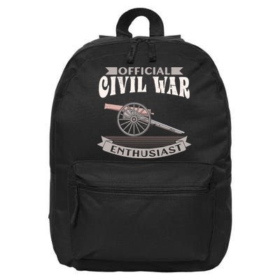 Civil War Enthusiast American Lover US Reenactor 16 in Basic Backpack