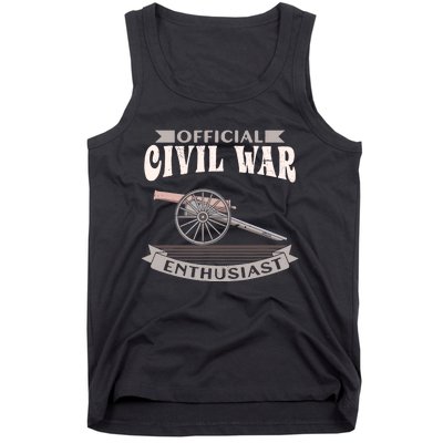 Civil War Enthusiast American Lover US Reenactor Tank Top