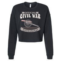 Civil War Enthusiast American Lover US Reenactor Cropped Pullover Crew