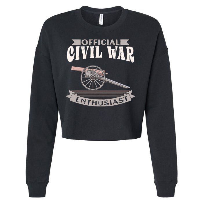 Civil War Enthusiast American Lover US Reenactor Cropped Pullover Crew
