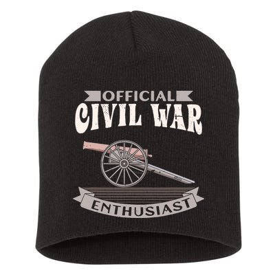 Civil War Enthusiast American Lover US Reenactor Short Acrylic Beanie