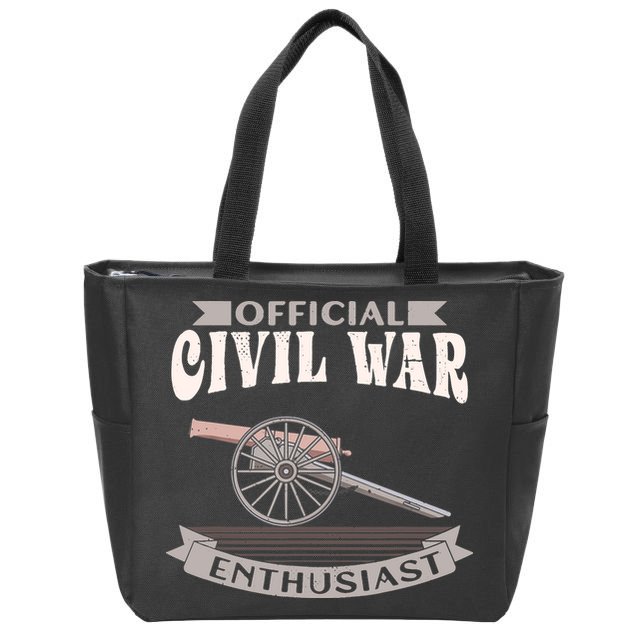 Civil War Enthusiast American Lover US Reenactor Zip Tote Bag
