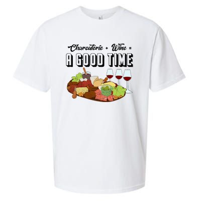 Charcuterie + Wine Equals A Good Time Cute Charcuterie Board Sueded Cloud Jersey T-Shirt