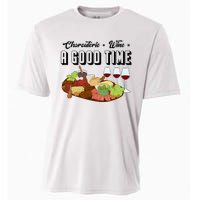 Charcuterie + Wine Equals A Good Time Cute Charcuterie Board Cooling Performance Crew T-Shirt