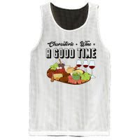 Charcuterie + Wine Equals A Good Time Cute Charcuterie Board Mesh Reversible Basketball Jersey Tank