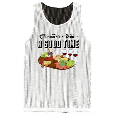 Charcuterie + Wine Equals A Good Time Cute Charcuterie Board Mesh Reversible Basketball Jersey Tank