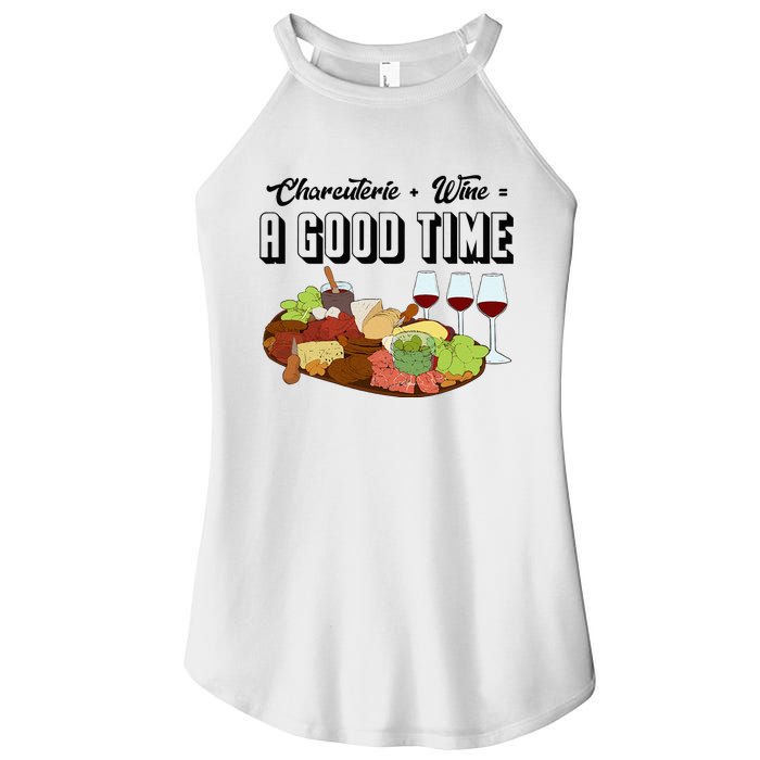 Charcuterie + Wine Equals A Good Time Cute Charcuterie Board Women's Perfect Tri Rocker Tank