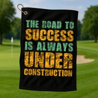 Construction Worker Excavator House Building Site Fore Cool Gift Golf Towel