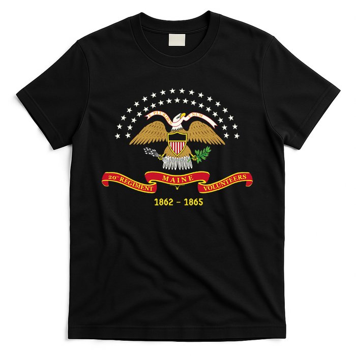 Civil War Era 20th Maine Volunteer Infantry Regiment Flag T-Shirt