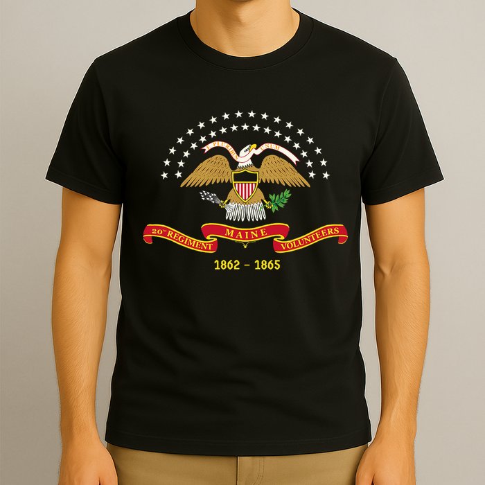 Civil War Era 20th Maine Volunteer Infantry Regiment Flag T-Shirt