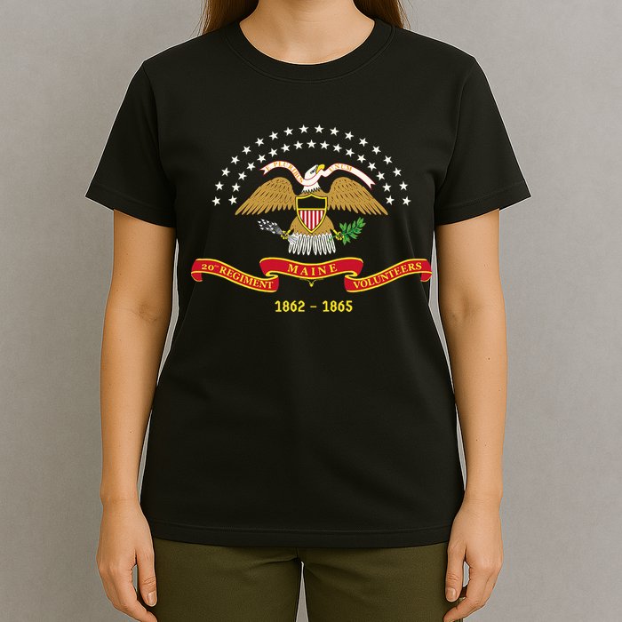 Civil War Era 20th Maine Volunteer Infantry Regiment Flag T-Shirt