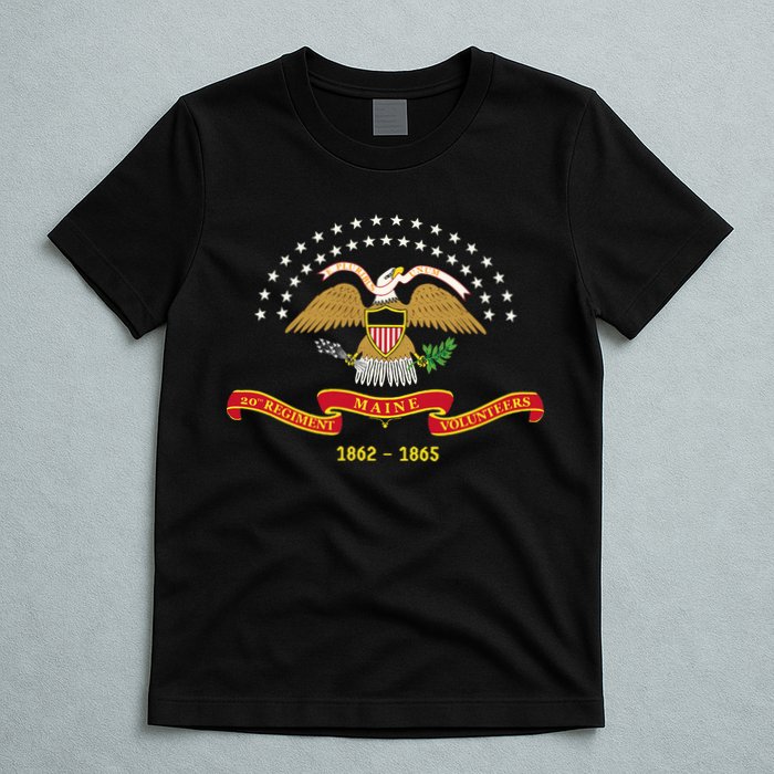 Civil War Era 20th Maine Volunteer Infantry Regiment Flag T-Shirt