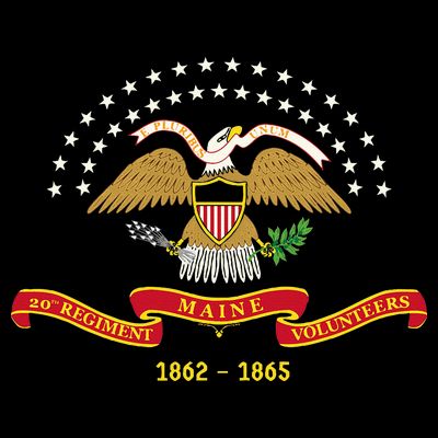Civil War Era 20th Maine Volunteer Infantry Regiment Flag T-Shirt