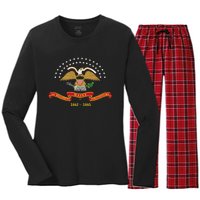 Civil War Era 20th Maine Volunteer Infantry Regiment Flag Women's Long Sleeve Flannel Pajama Set 