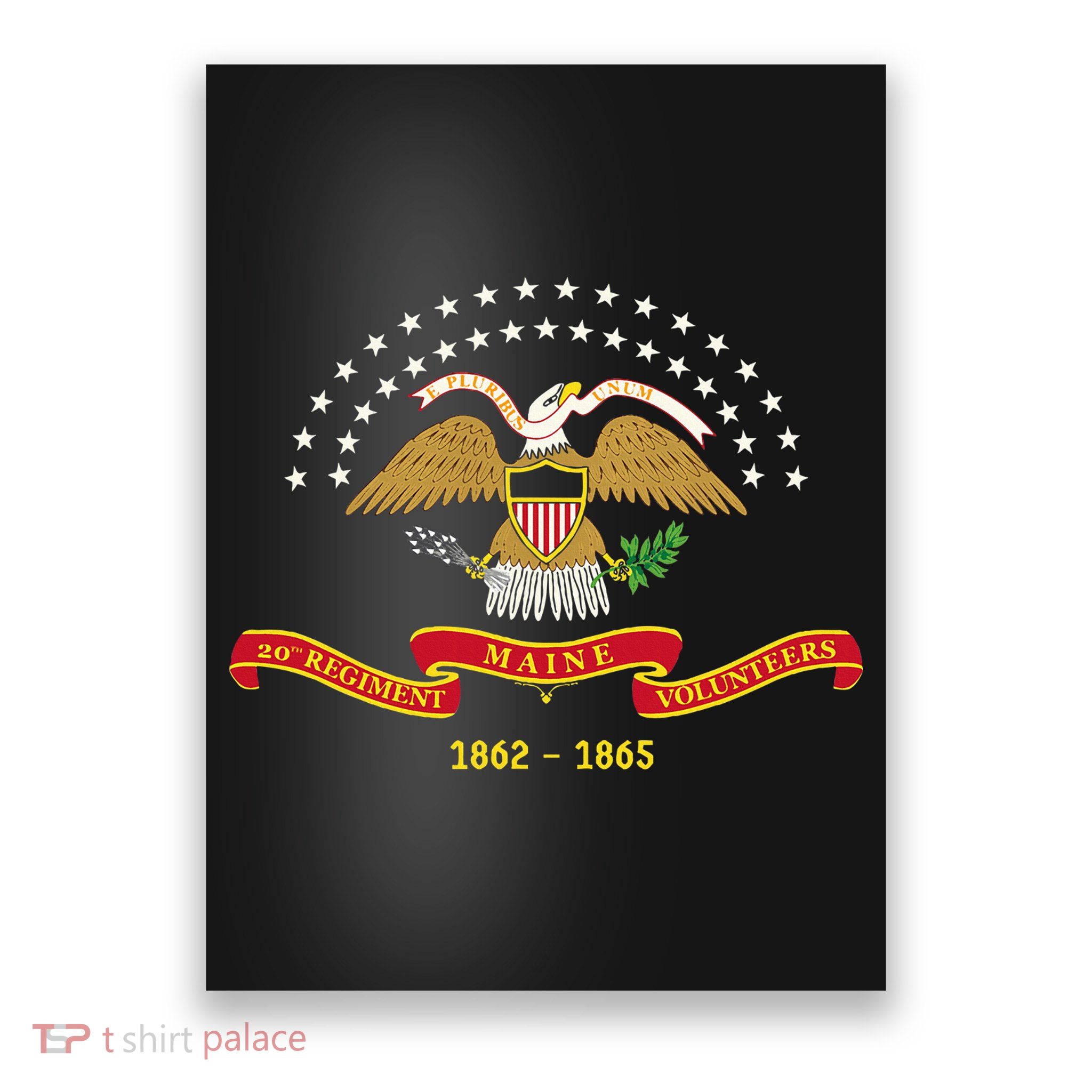 Civil War Era 20th Maine Volunteer Infantry Regiment Flag Poster