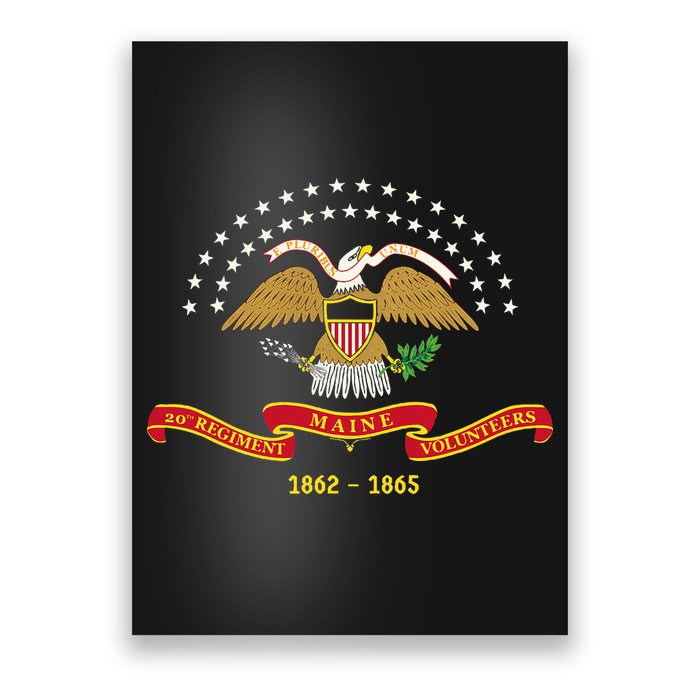 Civil War Era 20th Maine Volunteer Infantry Regiment Flag Poster