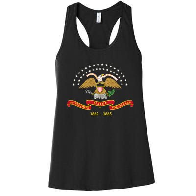 Civil War Era 20th Maine Volunteer Infantry Regiment Flag Women's Racerback Tank