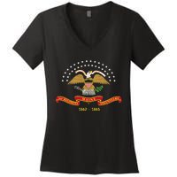 Civil War Era 20th Maine Volunteer Infantry Regiment Flag Women's V-Neck T-Shirt