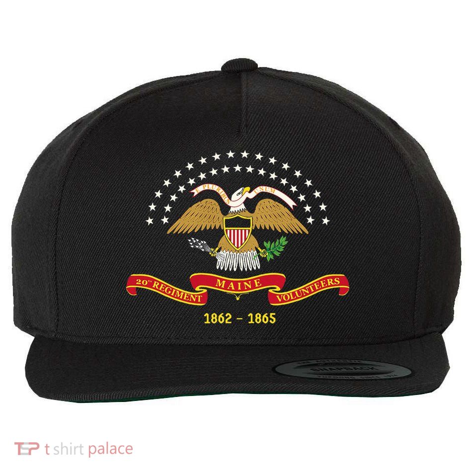 Civil War Era 20th Maine Volunteer Infantry Regiment Flag Wool Snapback Cap