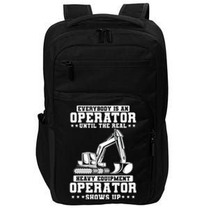 Construction Worker Excavator Heavy Equipment Operator Impact Tech Backpack