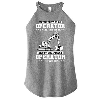 Construction Worker Excavator Heavy Equipment Operator Women’s Perfect Tri Rocker Tank