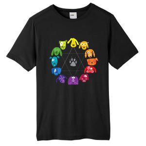 Color Wheel Educational Art Teacher Dog Themed Artist Tall Fusion ChromaSoft Performance T-Shirt