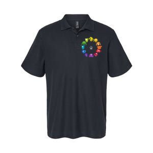 Color Wheel Educational Art Teacher Dog Themed Artist Softstyle Adult Sport Polo