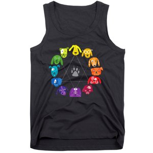 Color Wheel Educational Art Teacher Dog Themed Artist Tank Top