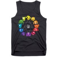 Color Wheel Educational Art Teacher Dog Themed Artist Tank Top