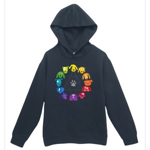 Color Wheel Educational Art Teacher Dog Themed Artist Urban Pullover Hoodie