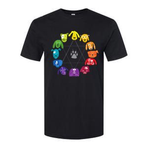 Color Wheel Educational Art Teacher Dog Themed Artist Softstyle CVC T-Shirt