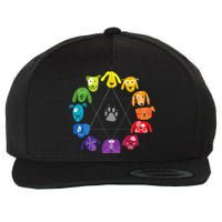 Color Wheel Educational Art Teacher Dog Themed Artist Wool Snapback Cap