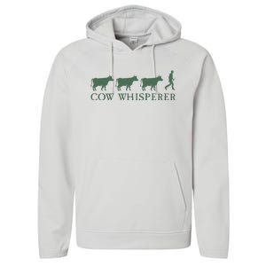 Cow Whisperer Funny Farmer Farming Lovers Outfit Performance Fleece Hoodie