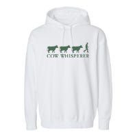 Cow Whisperer Funny Farmer Farming Lovers Outfit Garment-Dyed Fleece Hoodie