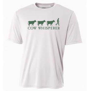 Cow Whisperer Funny Farmer Farming Lovers Outfit Cooling Performance Crew T-Shirt